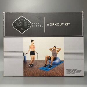 Dashing Fine Gifts Workout Kit Unisex OS Blue New Open Box Mat Ball Jump Rope